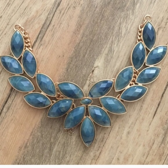 Forever 21 Jewelry - Blue & Gold Statement Necklace from Forever 21